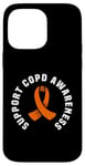 Coque pour iPhone 14 Pro Max Ruban orange pour sensibilisation à la MPOC