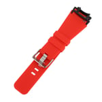 Silicone Watch Band Stainless Steel Buckle Soft Smartwatch Replacement Band