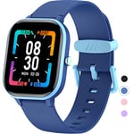 HENGTO Fitness Tracker Montre pour Enfants, Montre Intelligente étanche IP68 avec 19 Modes de Sport, podomètre, Moniteur de Sommeil, Excellent Cadeau pour garçons Adolescents 6-16 (Bleu)