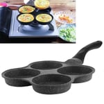 Frying Pan Breakfast Maker 4‑Hole For Home Making Pancakes Fried Eggs Kitchen