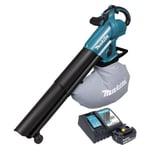 Langaton lehtipuhallin Makita DUB 187 RF 18 V, akulla 3,0 Ah ja laturilla