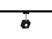 Paulmann Cube, Spotlight På Skinne, 3 Ampuller, Led, 4000 K, 450 Lm, Sort, Kromfarget