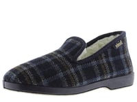 Wamba By Victoria Homme Confortable Cuadros H/TORCIDO Chaussons Bas, Bleu (Marino), 44 EU