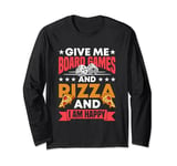 board games and pizza board player board game Long Sleeve T-Shirt