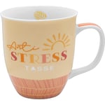 GRUSS & CO Mug motif anti-stress | Porcelaine 40 cl Tasse avec inscription en allemand | Cadeau pour petite amie, détente | 48202