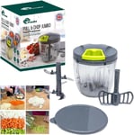 PIRANHA Pull & Chop (JUMBO) Food Processor, Multi-Function Manual Food Processor