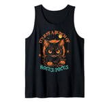 Vintage Halloween Black Cat It's Just A Bunch Of Hocus Pocus Tank Top