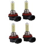 4 Pcs Dc 12v 55w H11 3000k Super Jaune Voiture Ampoule Phare Antibrouillard Lampe