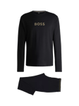 BOSS Metallic Long Sleeve Pyjama Gift Set, Black