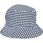 BNWT  FRENCH CONNECTION FCUK  Gingham Sun Festival Bucket Hat  Navy Blue