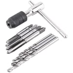 9Pcs Adjustable T-Handle Ratchet Tap Holder Wrench Tool Set with M3-M65817