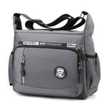 Harmaa-2024 Miesten Messenger Laukku Crossbody Olkalaukut Miesten Pieni Sling Pack For Work Business Vedenpitävä Oxford Packs Laukku Kukkaro