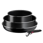 TEFAL L1539302 Ingenio EASY COOK&CLEAN Set 4 pieces - Revetement anti adhésif -Tous feux dont induction - Fabriqué en France