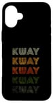 Coque pour iPhone 16 Plus T-shirt Kway Love Heart style grunge vintage noir Kway