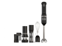 Black & Decker Black + Decker Stabmixer 6er Kit schwarz, Handmixer, Svart, Mixning, 0,7 l, Knappar, Plast, Rostfritt stål