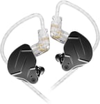 Kz Zsn Prox Écouteurs Intra-Auriculaires À Armatures Équilibrées Technologie Hybride 1Dd 1Ba Écouteurs Confortables Avec Suppression Du Bruit (Pas De Micro, Noir)