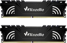 DDR4 3200MHz Mémoire RAM 16GB Kit (2x8GB) XMP 2.0 CL16 UDIMM Module de Mémoire PC4-25600 288-Pin 1.35V 1Rx8 pour Ordinateur de Bureau, Noir