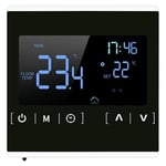 Thermostat pour Chauffage électrique au Sol, température programmable et Affichage lcd avec Double température et Double contrôle, câble de capteur