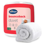 Silentnight Bounceback Duvet 13.5 Tog – Winter Warm Quilt Machine Washable and Hypoallergenic - King-Size, White