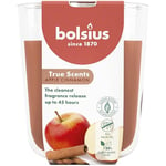 Bolsius True Scents - Pomme Cannelle - Marron - Lot de 6 Bougies Parfumées - 9,7 x 8,5 cm - Durée de combustion: 45 heures - Avec extraits naturels - Cire végétale naturelle - Sans huile de palme