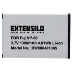 EXTENSILO Batterie compatible avec Belkin Easypix Aito Digital GoBandit Acer Casio Creative appareil photo, reflex numérique (1300mAh, 3,7V, Li-ion)