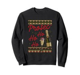 Funny Prosec Ho Ho Ho Christmas Prosecco Santa Hat Wine Sweatshirt