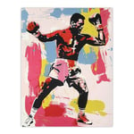 Artery8 Boxer Sport Portrait Boxing Gloves Colourful Bold Living Room Large Wall Art Poster Print Thick Paper 18X24 Inch