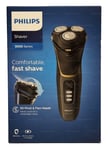 Philips Mens Electric Shaver Wet/Dry Series 3000 5D Pivot & Flex Heads Inc Stand