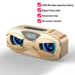 Cool Robot Design Haut-parleur Bluetooth LED Rhythm Flash Haut-parleur sans fil Radio FM Réveil Prise en charge de la carte TF Subwoofer 2500 mAh, 3