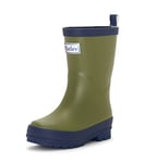 Hatley Boy's Unisex Kids Classic Wellington Rain Boots, Matte Forest Green & Navy, 5 UK Child