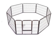 PARC A CHIOTS, ENCLOS POUR CHIENS ET AUTRES ANIMAUX, 8 PANNEAUX 80X60, MODULABLE