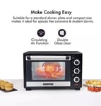 Geepas 19L Electric Mini Toaster Oven & Grill Rotisserie Compact Cooker 1280W
