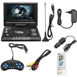 Lecteur DVD de Voiture Portable de 7,8 Pouces pour la , Lecteur DVD HD VCD CD MP3 HD EVD avec Fonction TV-FM-USB--Prise EuropéEnne