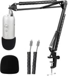 Blue Yeti Support Microphone Professionnel Réglable avec Bonnette Micro et Tube de Fixation Compatible avec Microphone Blue Yeti, Blue Yeti Pro par