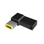 USB C till DC Slim Tip Square Jack Plug Converter för Lenovo ThinkPad Laptop, 100w Pd snabbladdningskabel