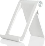 Cell Phone Stand-Phone Dock: Cradle, Holder, Stand for Office Desk, Multi-Angle Adjustable Desk Compatible with iPhone 13 12 Mini 11 Pro Xs Xs Max Xr X 8 7 6 6s Plus, All Android Smartphones (WHITE)