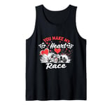 You Make My Heart Race – Valentine’s Day Car Racing Love Tank Top