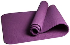 XY-M Yoga Mat 6mm, Non-Slip Pilates Fitness Mat Suitable as a Yoga, Pilates and Camping Mat, Exercise, Fitness, Workout for Home Gym Workout, Travel, Women and Men,Purple,One Size