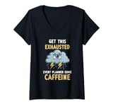 Womens Exhaustion Overworked Event Planner Burnout Concept Art V-Neck T-Shirt