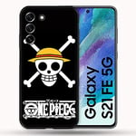 Samsung Galaxy S21 FE / S21FE Manga One Piece Skull Case Cover