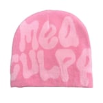 meaculpa Pipo Miehet Naiset Muoti Täydelliset Wool Beanie Pipo väri:PINKK