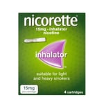 Nicorette Inhalator Cartridges 15mg x 24 (4 x 6) | Stop Smoking Aid | NRT