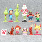 12PCS How the Grinch Stole Christmas Cartoon Action Figure Kids Toy Xmax Gifts