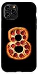 Coque pour iPhone 11 Pro 8e anniversaire Pizza Party Garçons Cheese Kids Pie Eight Bday Boy