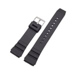 Klockarmband Silikon (Digitalklocka etc) Svart - Flera storlekar Black 20 mm