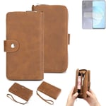 2in1 protection case for Realme 10 wallet brown cover pouch