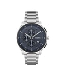 BOSS Chronograph Quartz Watch for Men Peak 2.0 Collection with Silver Stainless Steel Bracelet - 1514189