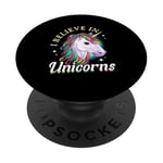 Unicorn rainbow - I believe in unicorns PopSockets Adhesive PopGrip