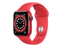 Apple Watch Series 6 (Gps) - (Product) Red - 40 Mm - Röd Aluminium - Smart Klocka Med Sportband - Fluoroelastomer - Röd - Bandstorlek: S/M/L - 32 Gb - Wi-Fi, Bluetooth - 30.5 G