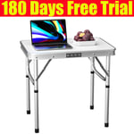 2ft Utility Table Folding Laptop Desk Computer Workstation Small 60x45x26/56cm